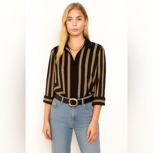 BNWT Modern Works Button Up Blouse‎ | Size S